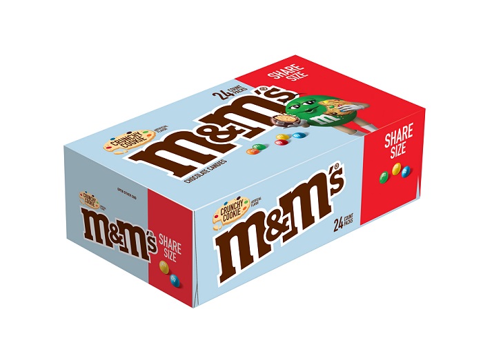 M&m milk chocolate crunchy cookie k/s 24ct