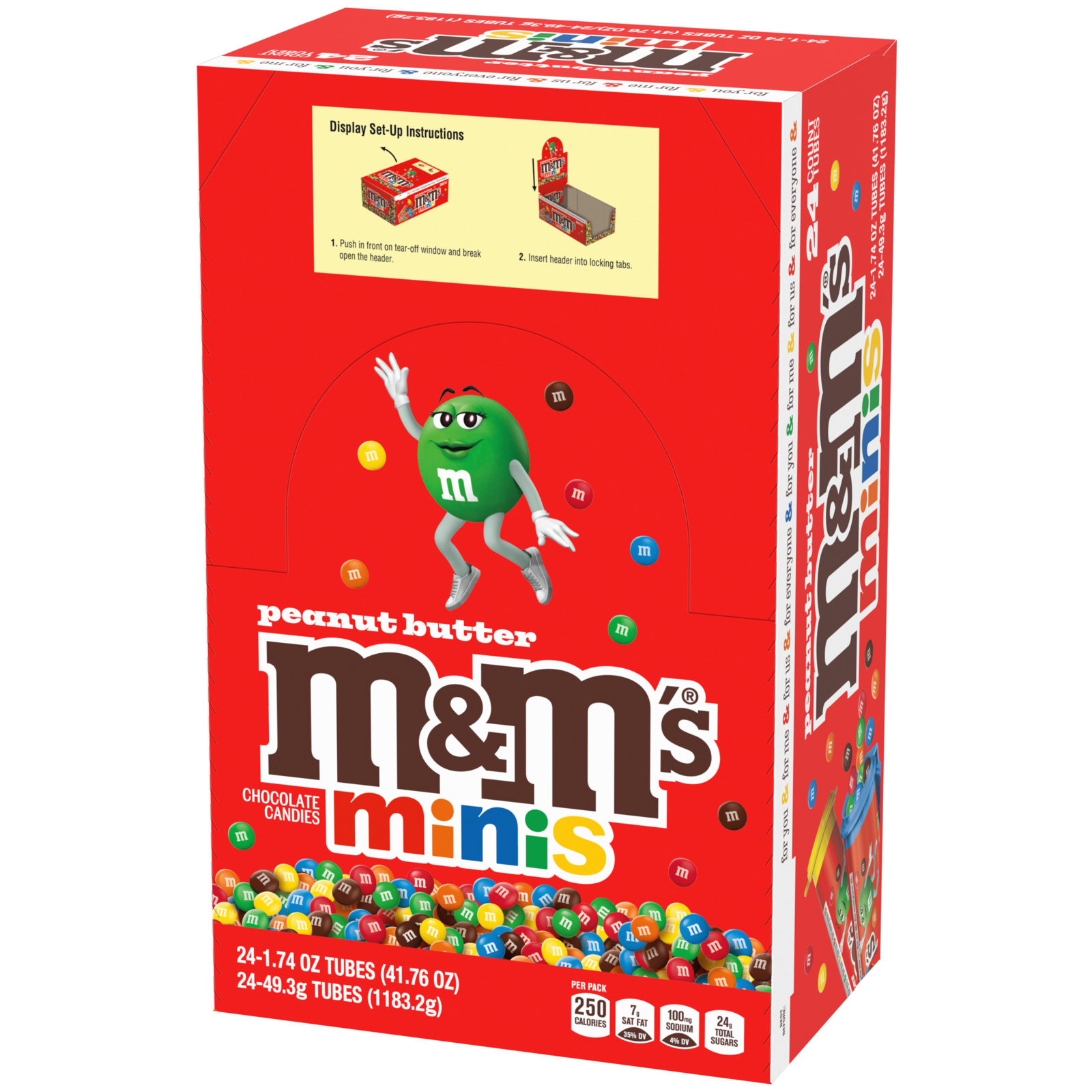 M&m`s peanut butter mini k/s  24ct 1.74oz
