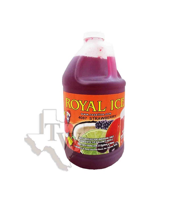 Royal ice strawberry slushy 1/2gal