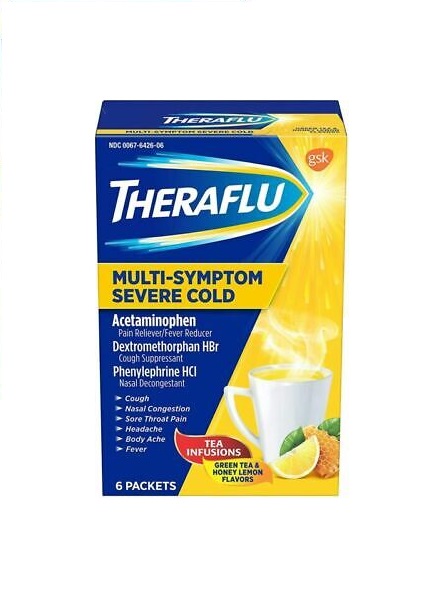 Thera flu multi syptom sevre cold with lipton 6ct