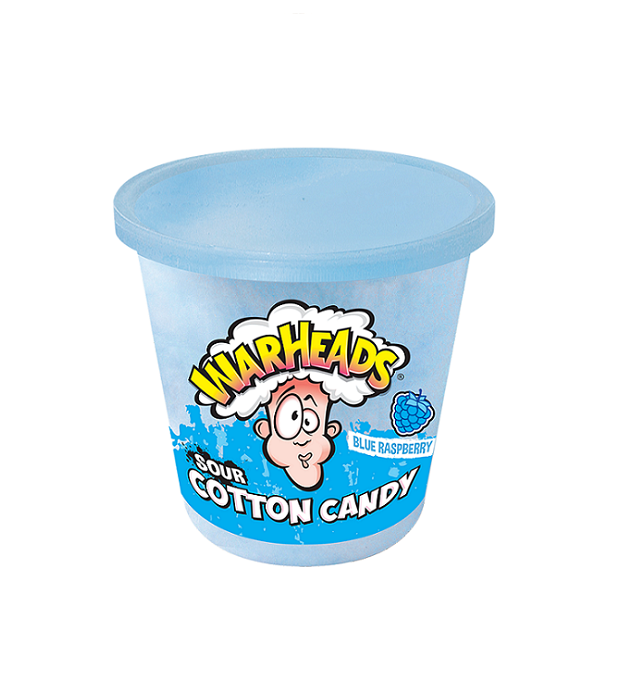 Warheads blue raz cotton candy 1.5oz