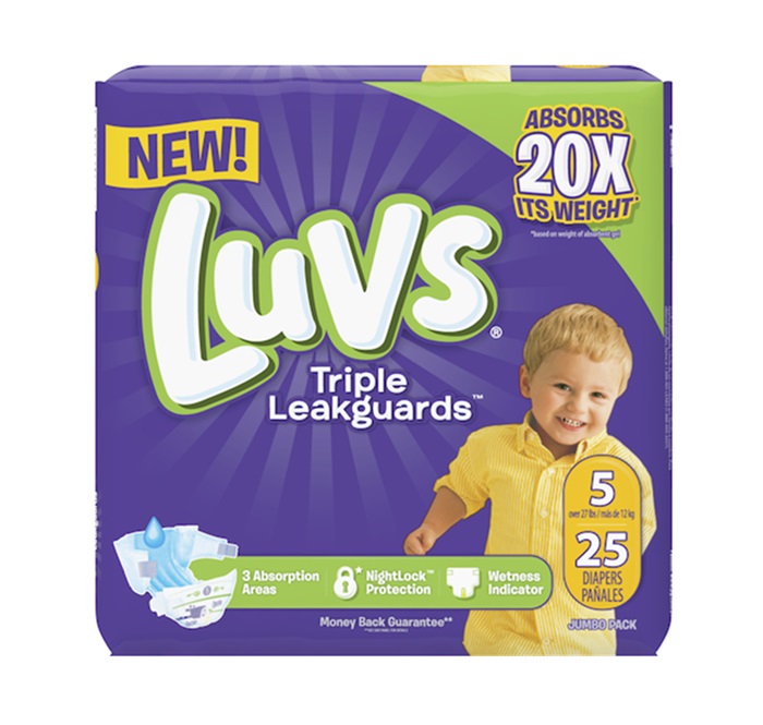 Luvs size 5 diapers 25ct