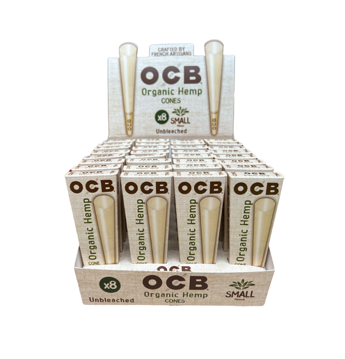 Ocb organic hemp cone small 32/8ct