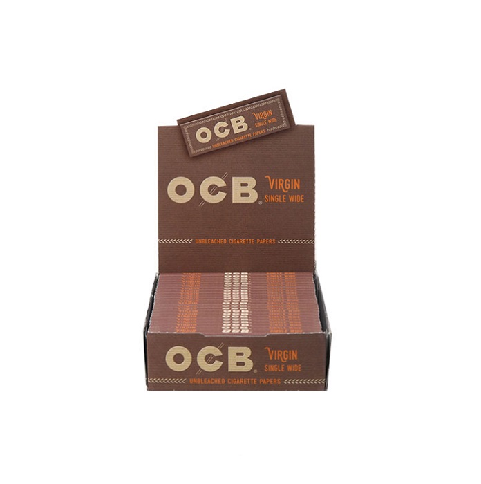 Ocb virgin rolling paper singl wide 24ct