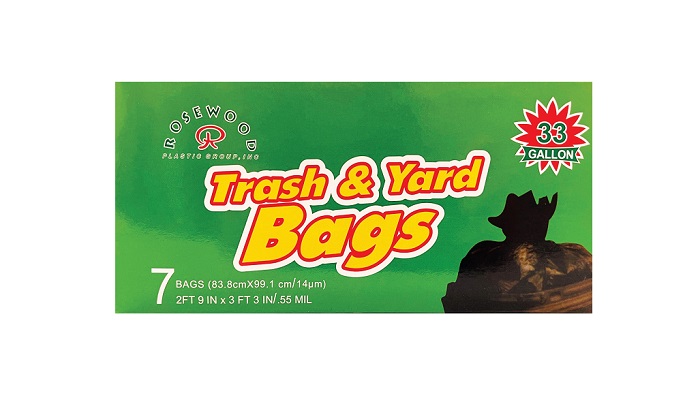 Rosewood trash &yard bag 33gal 7ct