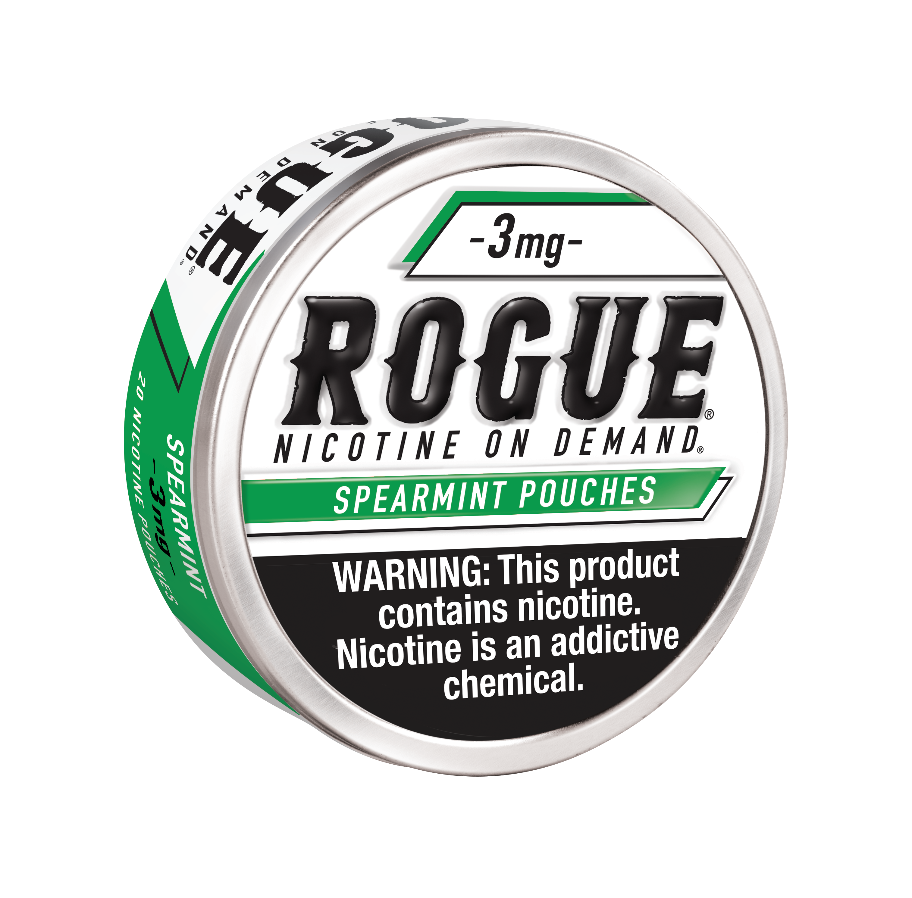 Rogue spearmint nicotine pouch 3mg 5ct