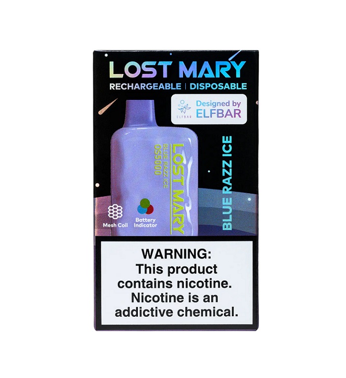 Elf bar blue razz ice lost mary disposable 10ct