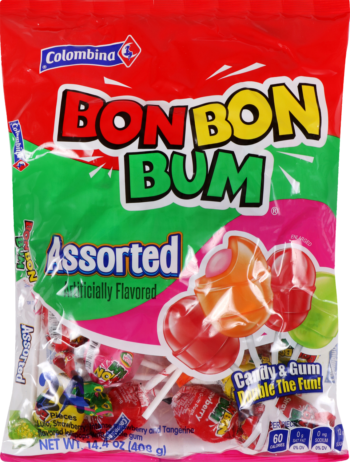 Bon bon bum assorted lollipops 24ct