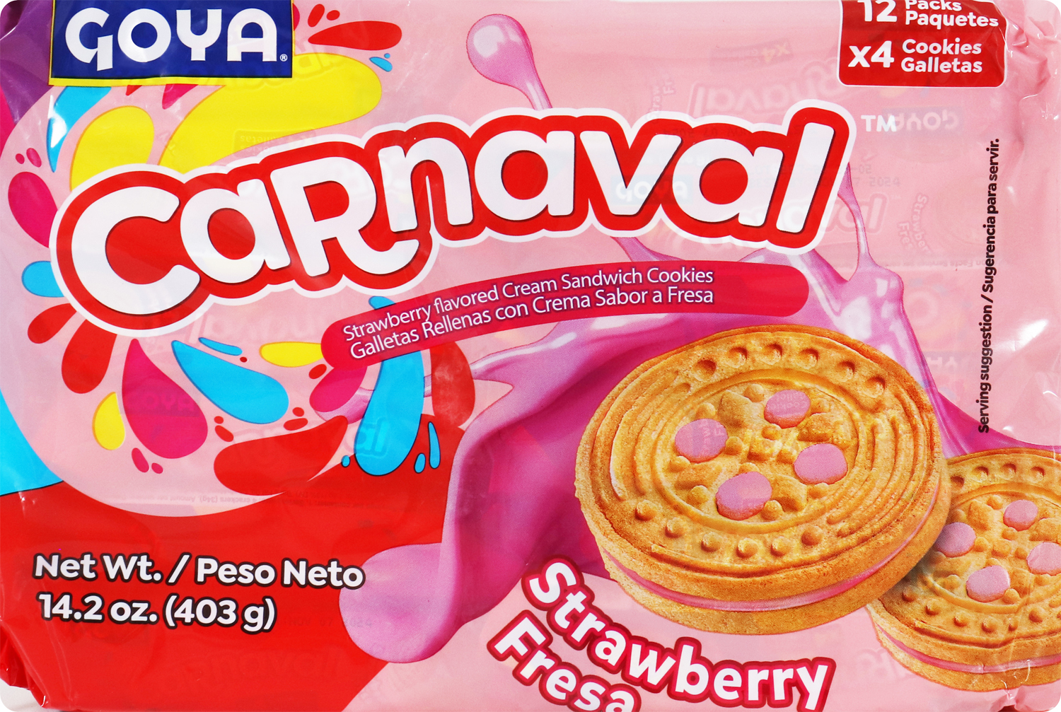 Goya carnaval strawberry cookies 14.2oz