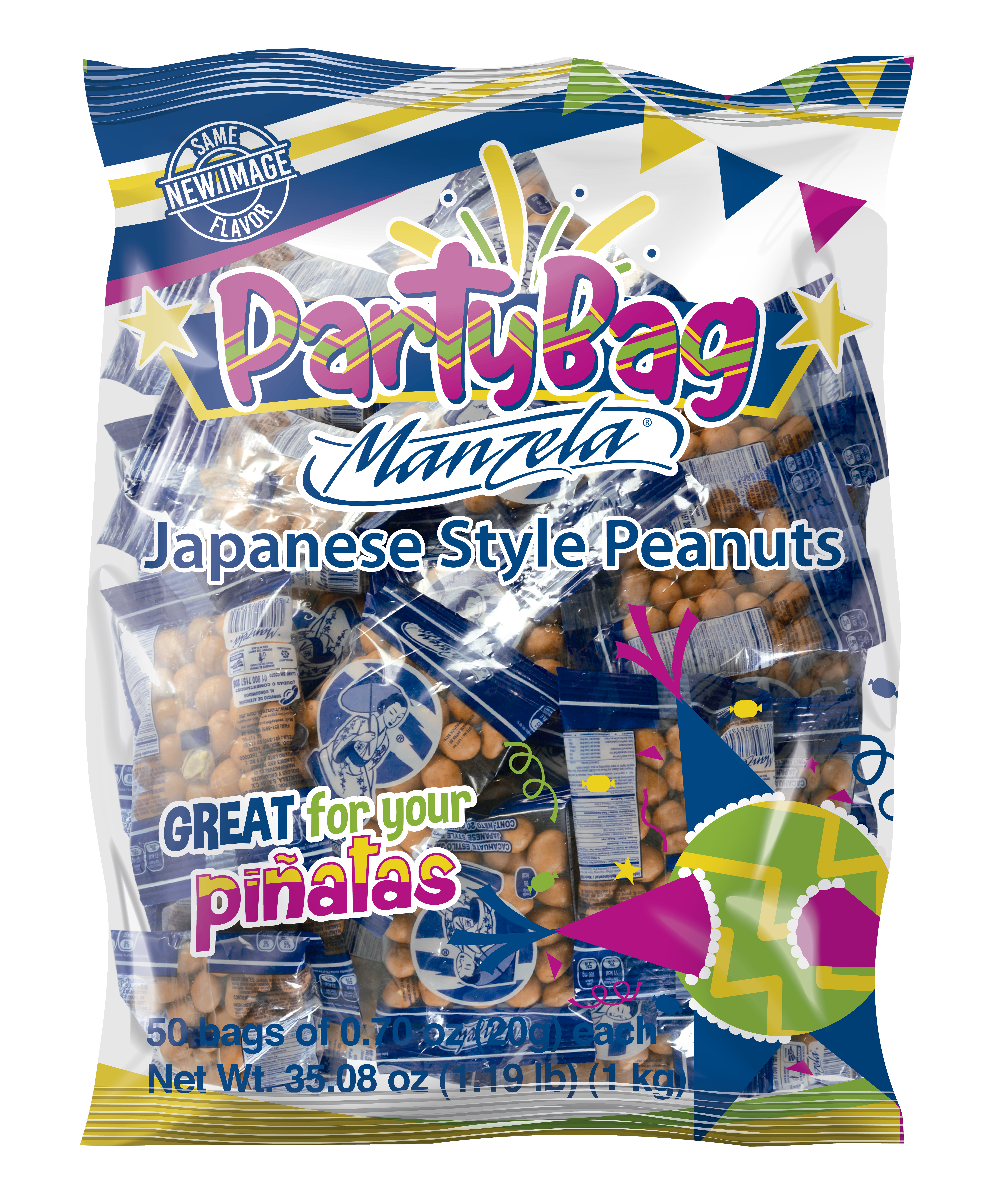 Manzela japanese style peanuts party bag 50ct 0.7o