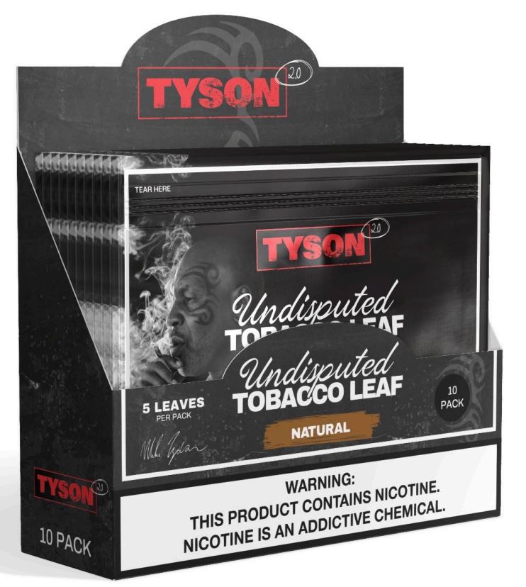 Tyson 2.0 natural tobacco leaf 10/5pk