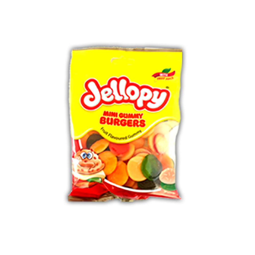 Jellopy mini gummy burger 6oz