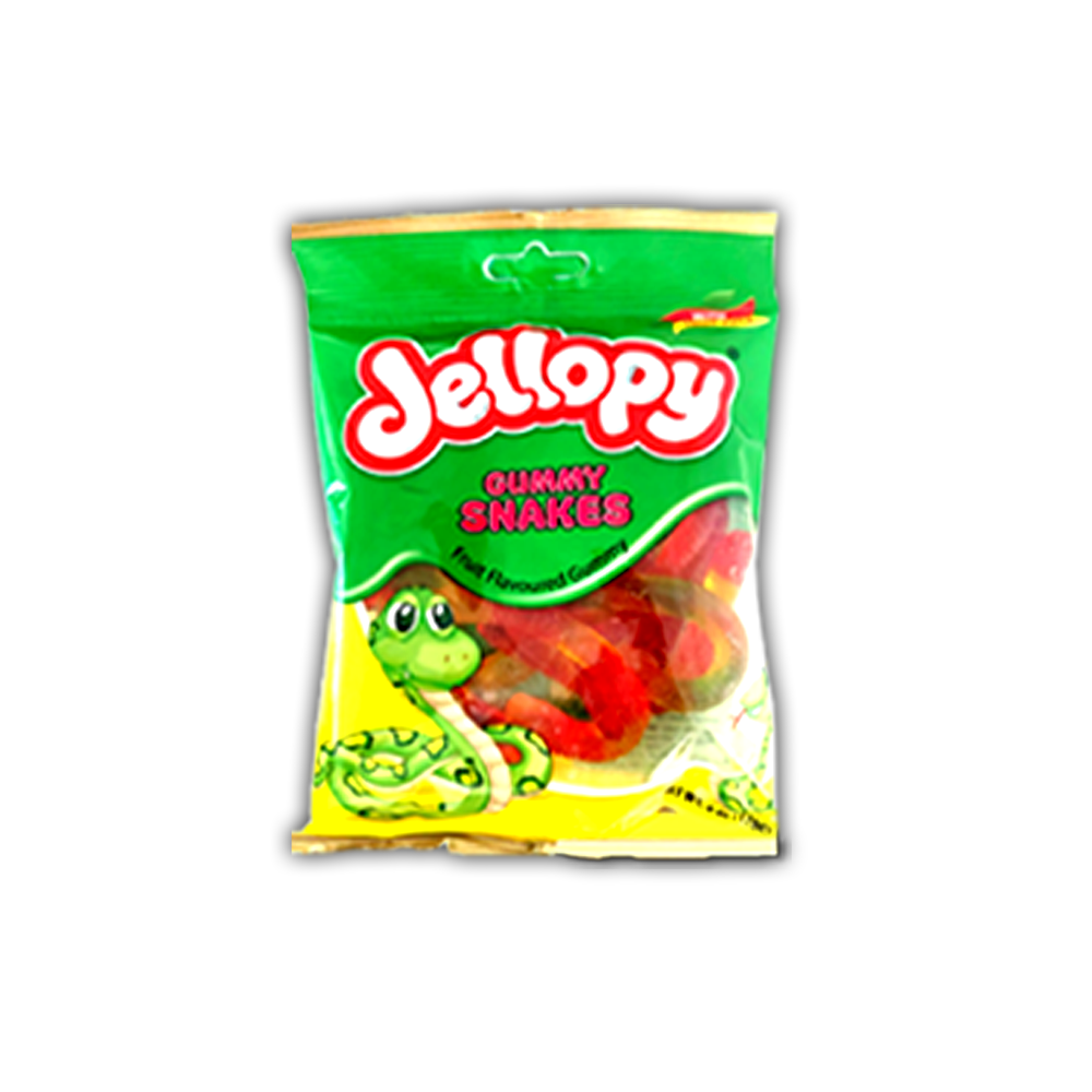 Jellopy gummy snakes 6oz