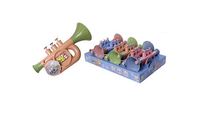 7s horn water gun toy candy 6ct