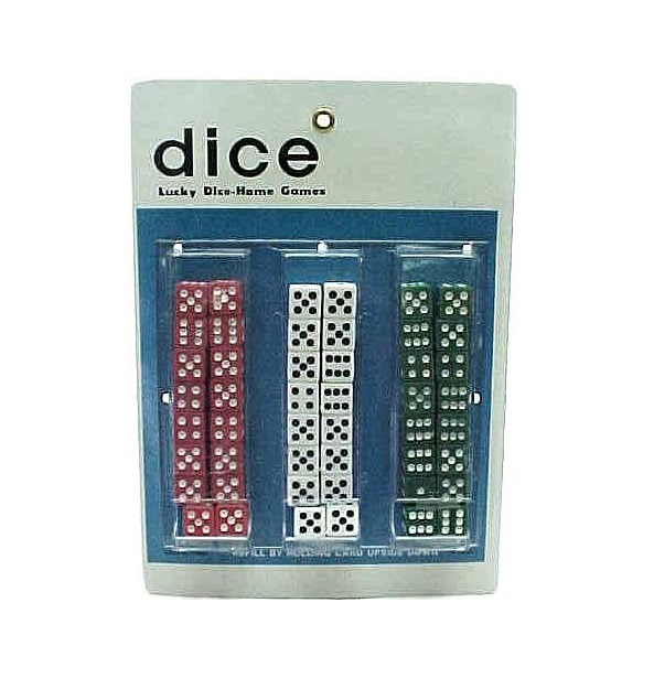 Dice solid color large cards 48ct
