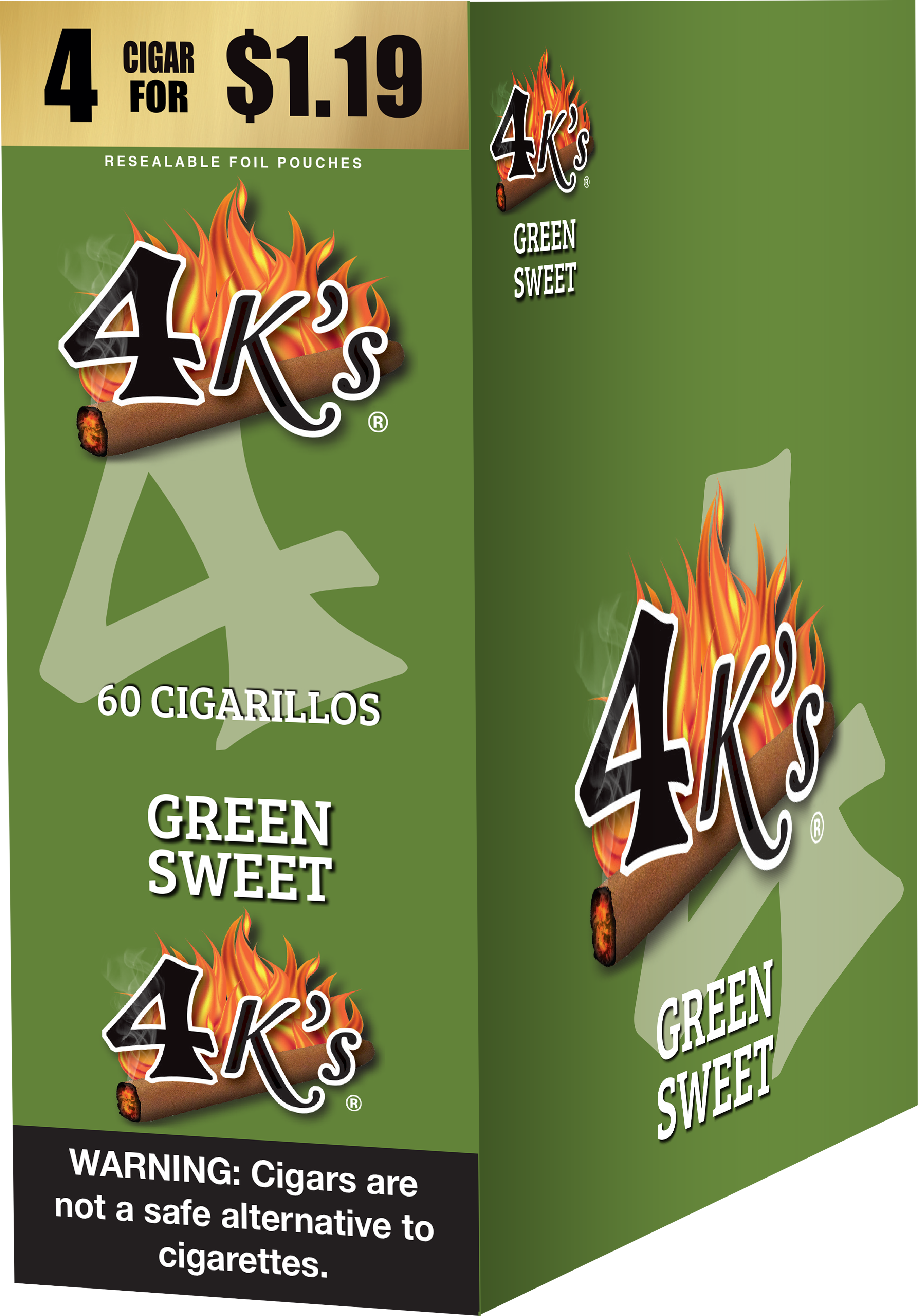 4kings green sweets 4/$1.19 f.p. 15/4pk